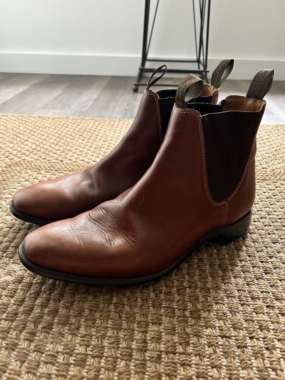 Loake Chatsworth brown leather jockey Goodyear welt Chelsea ankle boots 10 11